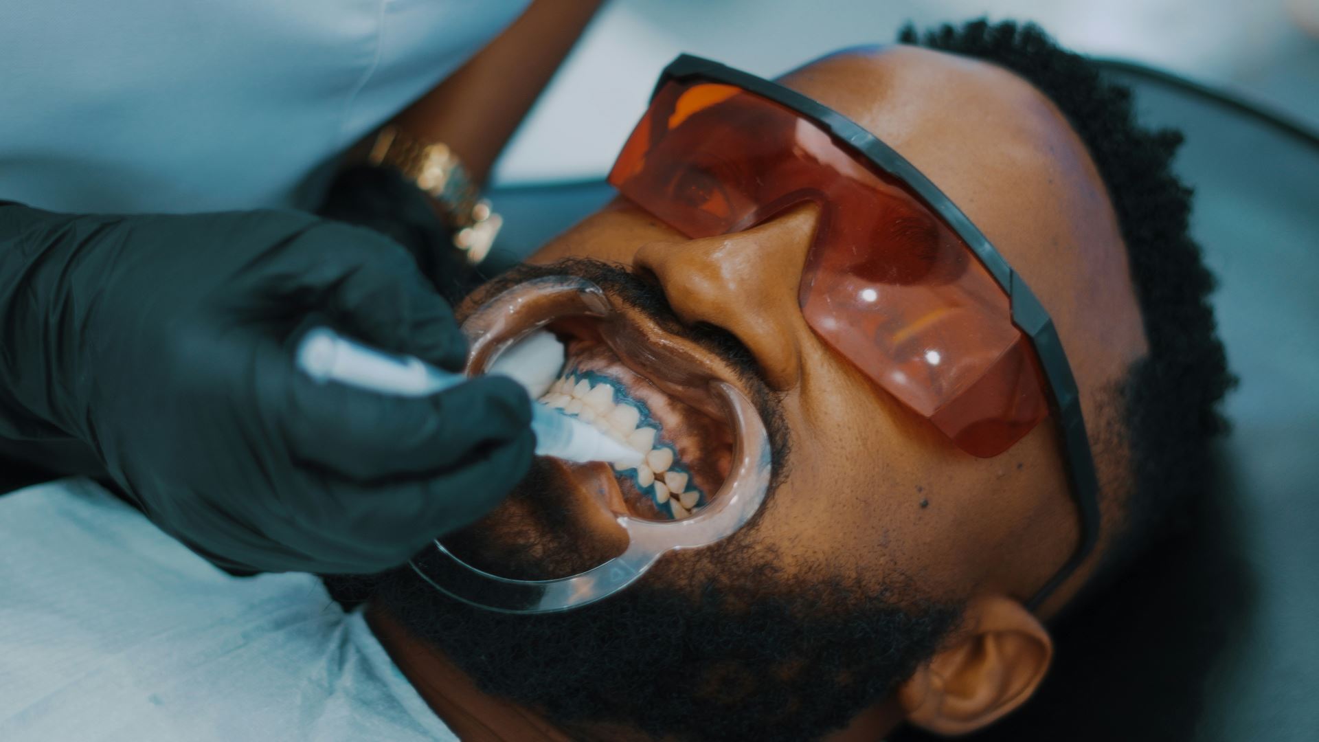 dentist working on teeth